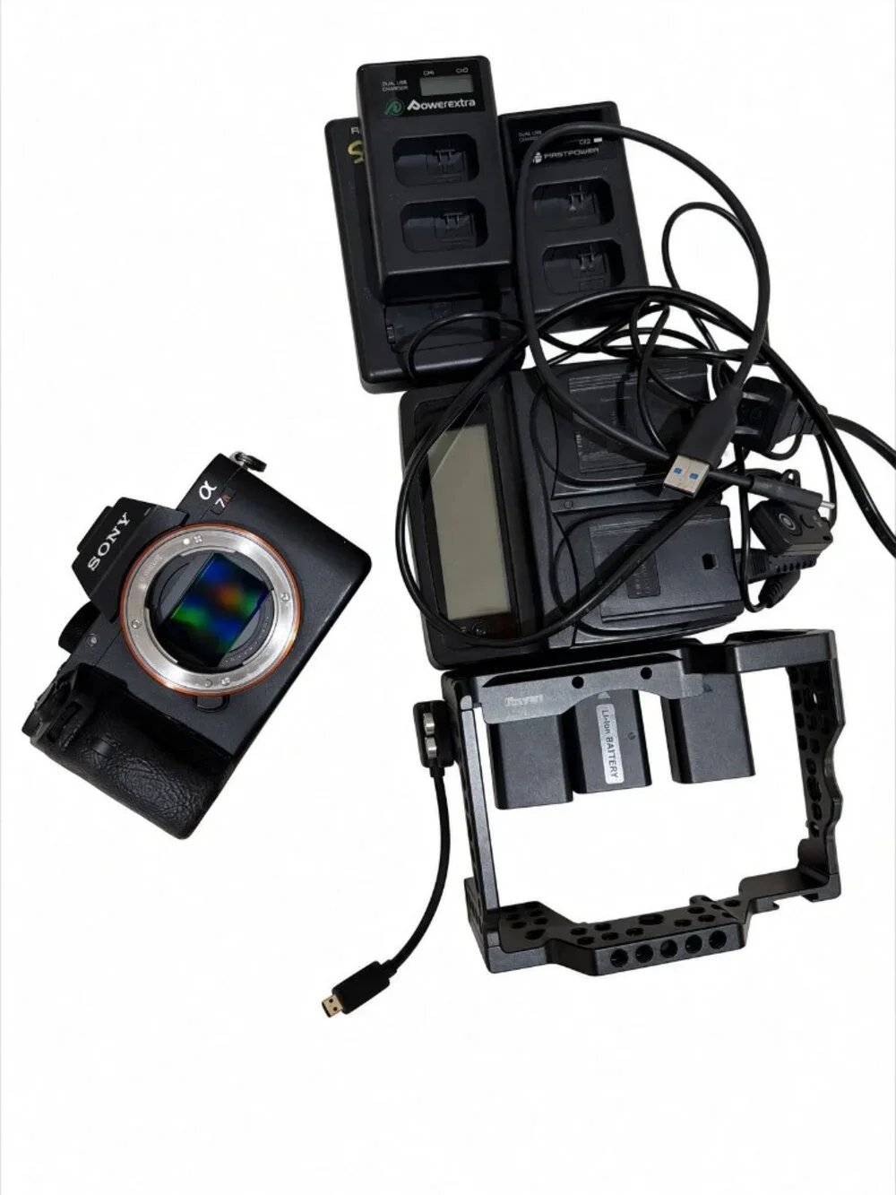 Sony a7R II Full-Frame Camera Body + Cage + Batteries Kit